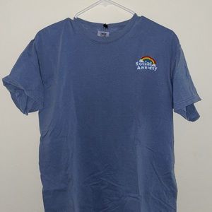 Social Anxiety Embroidered T-Shirt
